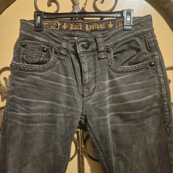 Rock Revival Ben Straight Jeans 31 - Picture 7 of 11